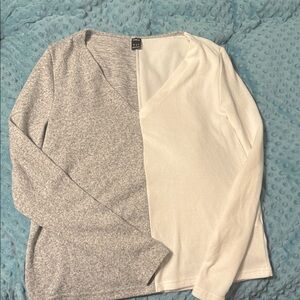 SHEIN Gray and White Women Sweater